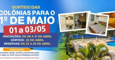 1º de Maio, inscrições para o feriado!