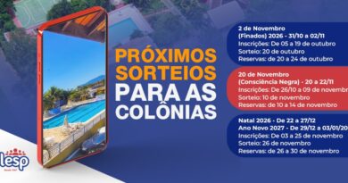 Calendário dos próximos Sorteios das Colônias. Calendário dos próximos Sorteios das Colônias.
